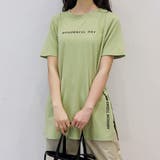 グリーン | ロゴtシャツ レディース 半袖カジュアル | Miniministore