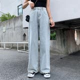 サックス | デニムパンツ レディースストレートパンツ | Miniministore