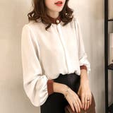 ホワイト | バルーンスリーブ ブラウス レディース | Miniministore