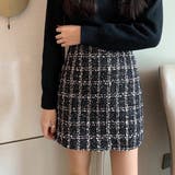 ブラック | ツイード スカート レディース | Miniministore