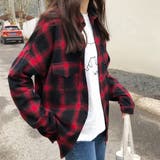レッド | チェックシャツ レディース ネルシャツ | Miniministore