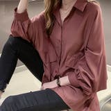 ワインレッド | パフスリーブ シャツブラウス チュニックシャツ | Miniministore