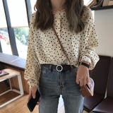 ベージュ | ドット柄 ブラウス レディース | Miniministore