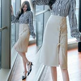 ベージュ | レースアップ スリットスカート セクシー | Miniministore