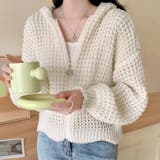 アイボリー | ニットパーカー 秋冬 カーディガン 韓国 | Miniministore