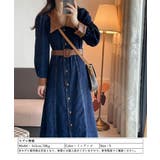 デニム シャツワンピース レトロ風 韓国 | Aimoon | 詳細画像10