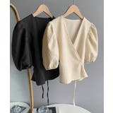 カシュクール トップス パフスリーブ オフィスカジュアル | Aimoon | 詳細画像12 