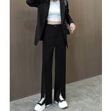 センタープレスパンツ スリットパンツ オフィスカジュアル | Aimoon | 詳細画像8