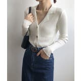 オープンカラー ニットカーディガン春秋冬 | Aimoon | 詳細画像4 