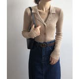 オープンカラー ニットカーディガン春秋冬 | Aimoon | 詳細画像5 