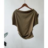 ワンショルダーカットソーギャザーTシャツ | Aimoon | 詳細画像18