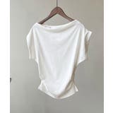 ワンショルダーカットソーギャザーTシャツ | Aimoon | 詳細画像19