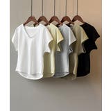 Uネックカットソー 韓国風 半袖Tシャツ | Aimoon | 詳細画像13