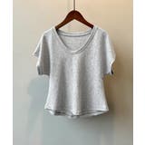 Uネックカットソー 韓国風 半袖Tシャツ | Aimoon | 詳細画像23