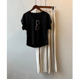 Uネックカットソー 韓国風 半袖Tシャツ | Aimoon | 詳細画像5