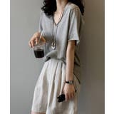 vネックtシャツ レディース 綿100% | Aimoon | 詳細画像3 