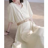 ロングプリーツワンピース 韓国ベルト付き | Aimoon | 詳細画像3 