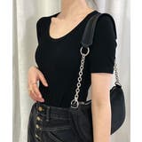 リブニットトップス 夏レディース Uネック | Aimoon | 詳細画像4 