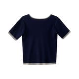 ニットトップス レディース バイカラー半袖 | Aimoon | 詳細画像18 