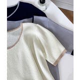 ニットトップス レディース バイカラー半袖 | Aimoon | 詳細画像23 