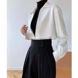 シャツブラウス 長袖 レディース 韓国 オフィスカジュアル | Aimoon | 詳細画像8 