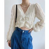 ブラウス Vネック レディース長袖 春夏 オフィスカジュアル | Aimoon | 詳細画像1 