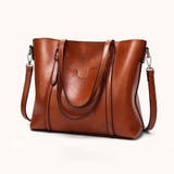 PUトートバッグ レディース オフィスカジュアル | Miniministore | 詳細画像12 