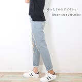 ダメージ デニムパンツ 韓国風 お洒落 | Miniministore | 詳細画像13