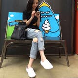 ダメージ デニムパンツ 韓国風 お洒落 | Miniministore | 詳細画像5