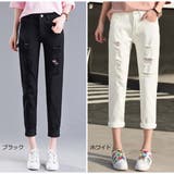 クラッシュ デニムパンツ レディース ダメージ ジーンズ ジーパン 美脚パンツ | Miniministore | 詳細画像11