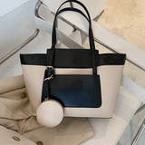 ブラック | トートバッグ レディース 丸型コインケース付き | Miniministore