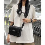 スクエア ショルダーバッグ 斜めがけ鞄黒 | Miniministore | 詳細画像4 