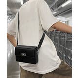 スクエア ショルダーバッグ 斜めがけ鞄黒 | Miniministore | 詳細画像6 