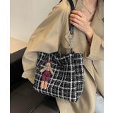 チェック柄トートバッグ ツイード風鞄軽量 | Miniministore | 詳細画像5