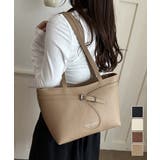 スカーフ付きトートバッグフェイクレザー鞄 | Miniministore | 詳細画像1
