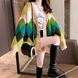 配色ニットカーディガン 韓国風レディース | Miniministore | 詳細画像16