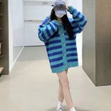 ボーダー柄ニットカーディガン 韓国羽織り | Miniministore | 詳細画像12