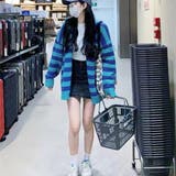 ボーダー柄ニットカーディガン 韓国羽織り | Miniministore | 詳細画像13