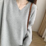リブ ニットトップス春秋冬ニットセーター | Miniministore | 詳細画像12 