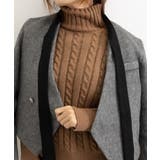 タートルネックニットトップスケーブル編み | Miniministore | 詳細画像21 