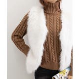 タートルネックニットトップスケーブル編み | Miniministore | 詳細画像22 