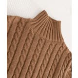 タートルネックニットトップスケーブル編み | Miniministore | 詳細画像25 