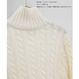 タートルネックニットトップスケーブル編み | Miniministore | 詳細画像29 