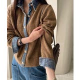 デニム切り替えニットカーディガン 韓国風 | Miniministore | 詳細画像14