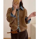 デニム切り替えニットカーディガン 韓国風 | Miniministore | 詳細画像18