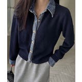 デニム切り替えニットカーディガン 韓国風 | Miniministore | 詳細画像21