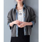 デニム切り替えニットカーディガン 韓国風 | Miniministore | 詳細画像26