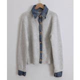 デニム切り替えニットカーディガン 韓国風 | Miniministore | 詳細画像40