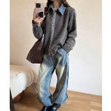 デニム切り替えニットカーディガン 韓国風 | Miniministore | 詳細画像5