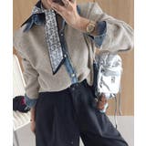 デニム切り替えニットカーディガン 韓国風 | Miniministore | 詳細画像9